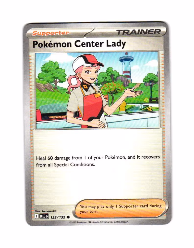 Pokemon Center Lady Common 123/132 Mega Evolution Pokemon