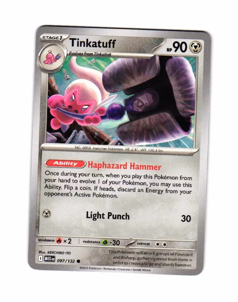 Tinkatuff Common 097/132 Mega Evolution Pokemon