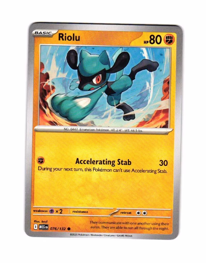 Riolu Common 076/132 Mega Evolution Pokemon