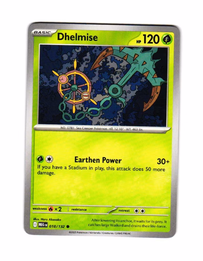 Dhelmise Common 018/132 Mega Evolution Pokemon