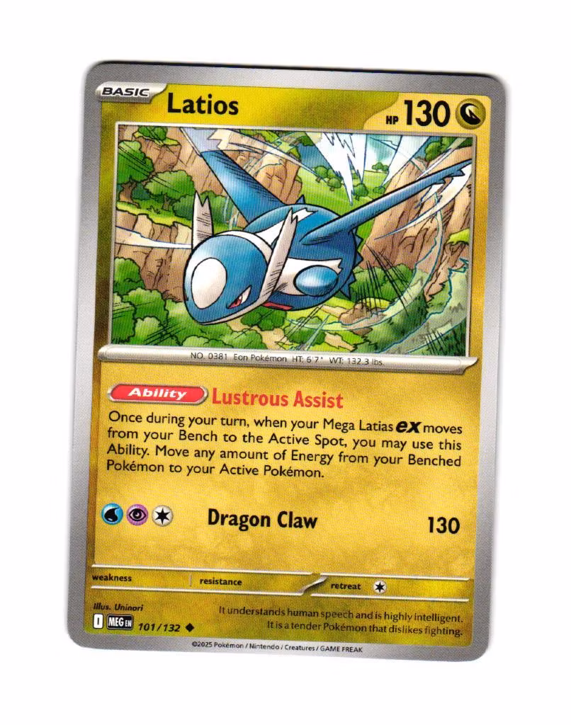 Latios Uncommon 101/132 Mega Evolution Pokemon