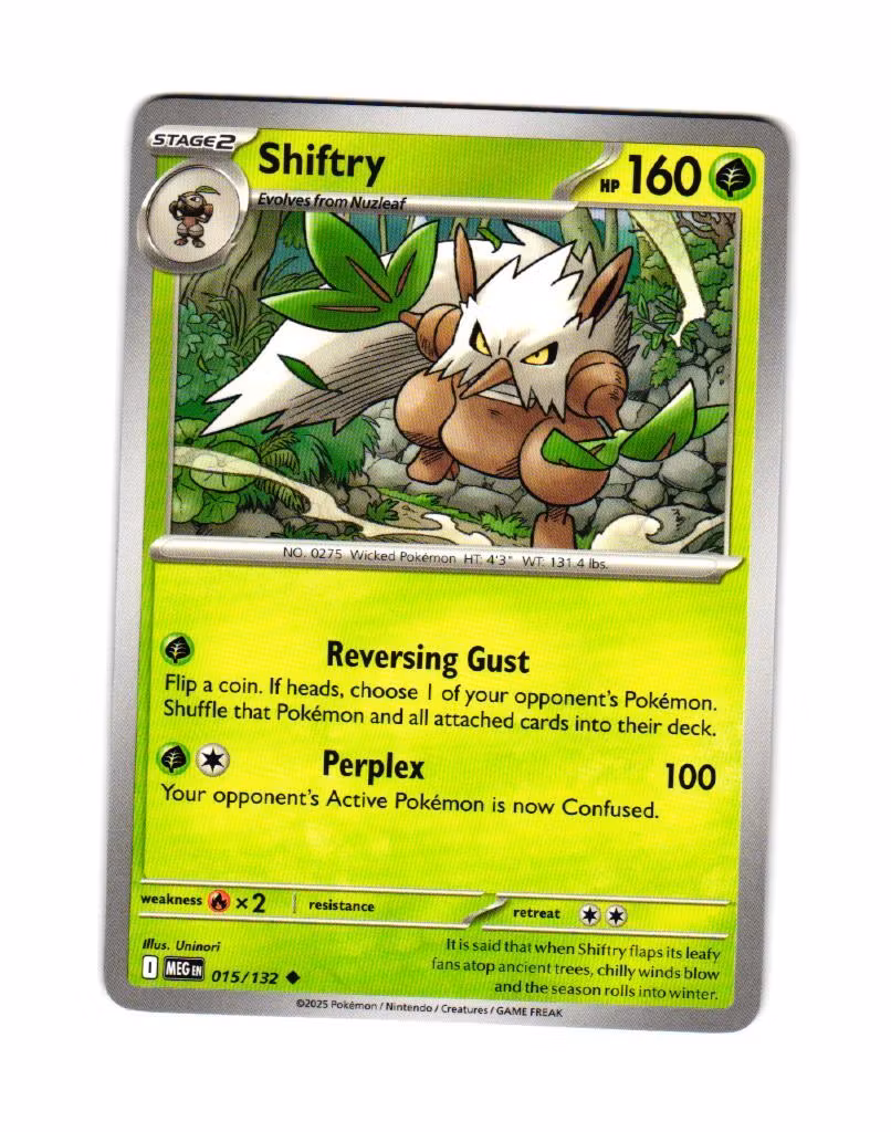 Shiftry Uncommon 015/132 Mega Evolution Pokemon
