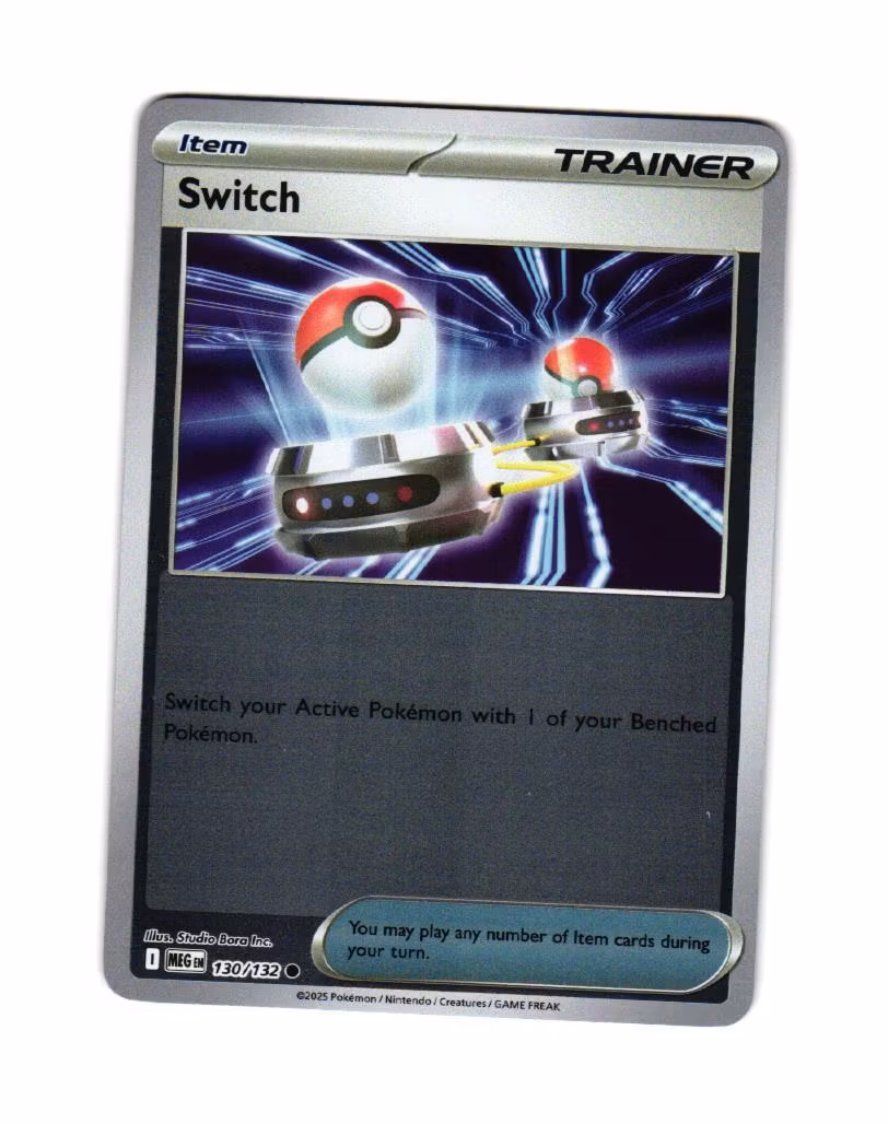 Switch Reverse Holo Common 130/132 Mega Evolution Pokemon