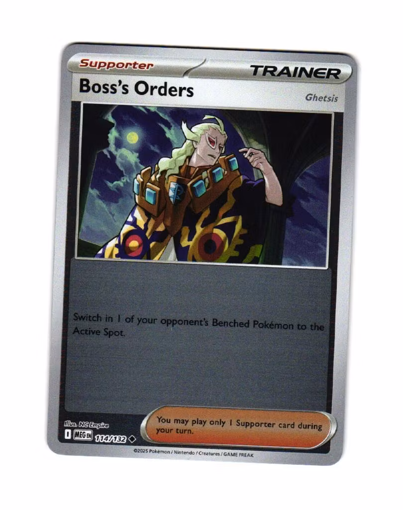 Bosss Orders Reverse Holo Uncommon 114/132 Mega Evolution Pokemon
