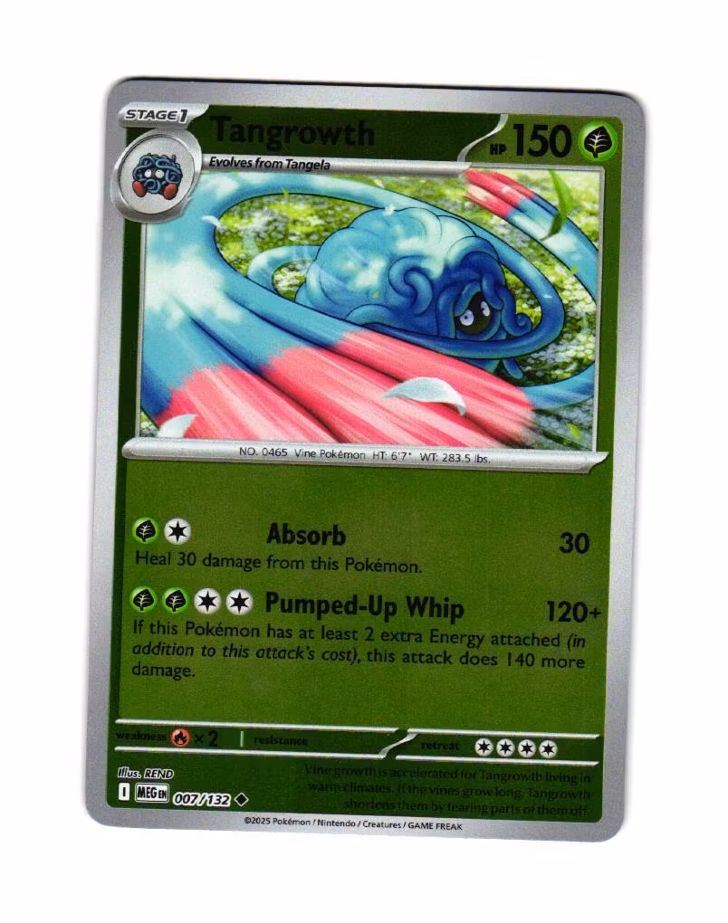 Tangrowth Reverse Holo Uncommon 007/132 Mega Evolution Pokemon