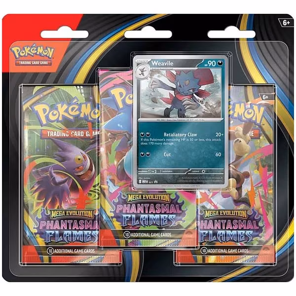 Phantasmal Flames 3 Pack Blister Pokemon Release 14/11-25