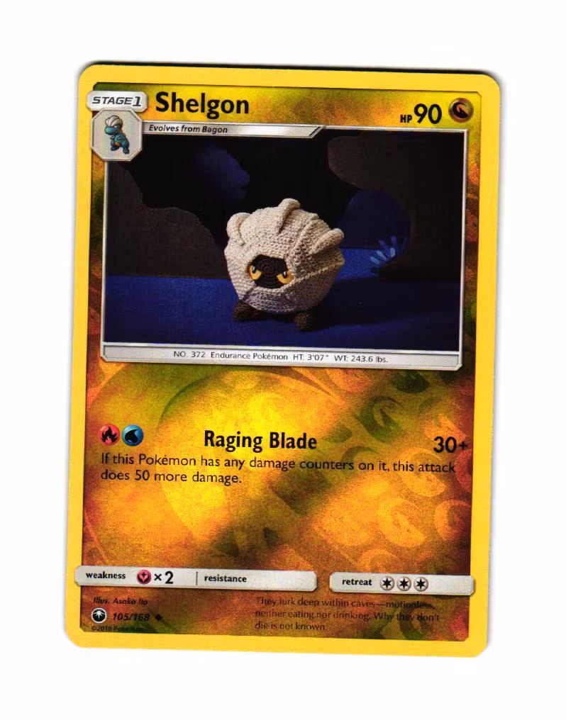 Shelgon Reverse Holo Common 105/214 Lost Thunder Pokemon