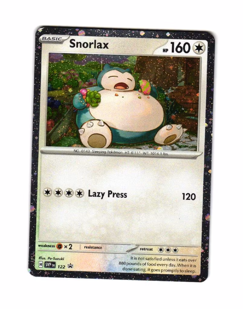 Snorlax Cosmic Holo 122 Scarlet & Violet Black Star Promo Pokemon