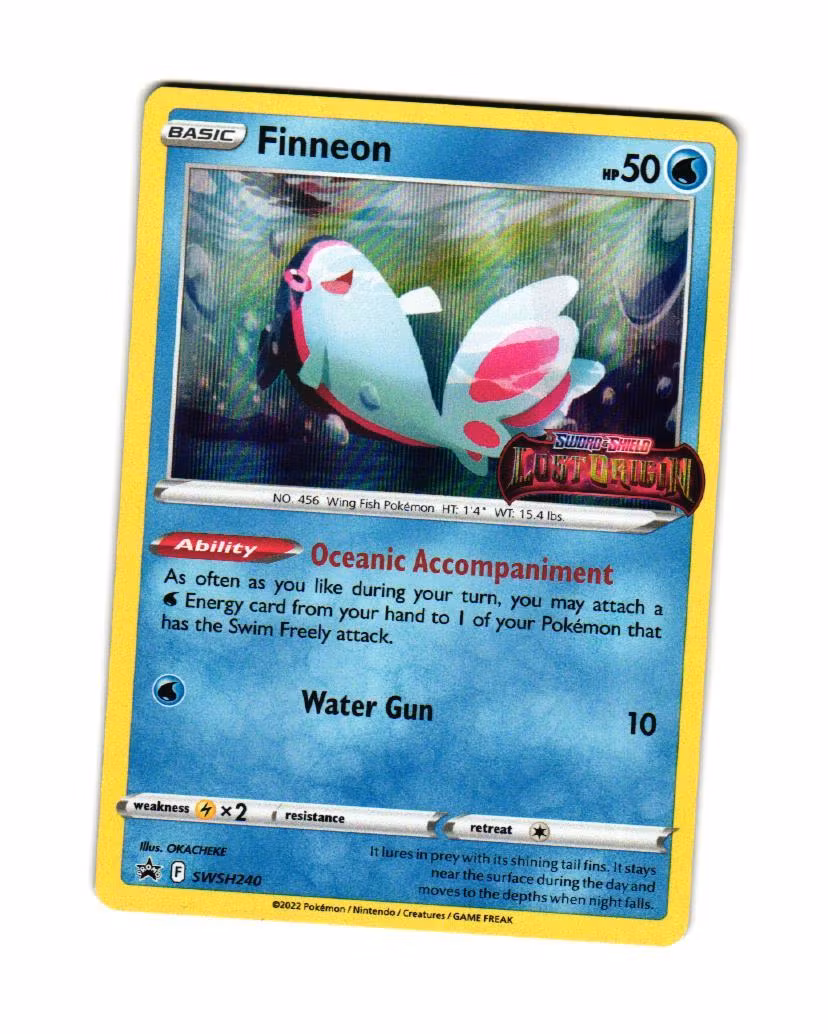 Finneon Holo SWSH240 Lost Origin Stamp Black Star Promo Pokemon