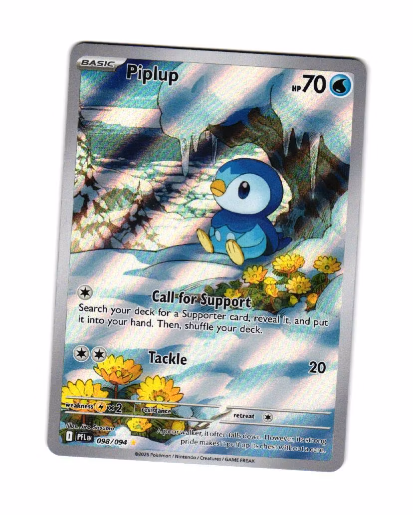 Piplup Illustration Rare 098/094 Phantasmal Flames Pokemon