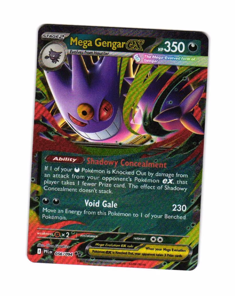 Mega Gengar ex Double Rare 056/094 Phantasmal Flames Pokemon