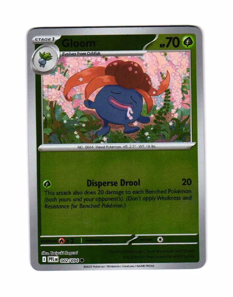 Gloom Reverse Holo Common 002/094 Phantasmal Flames Pokemon