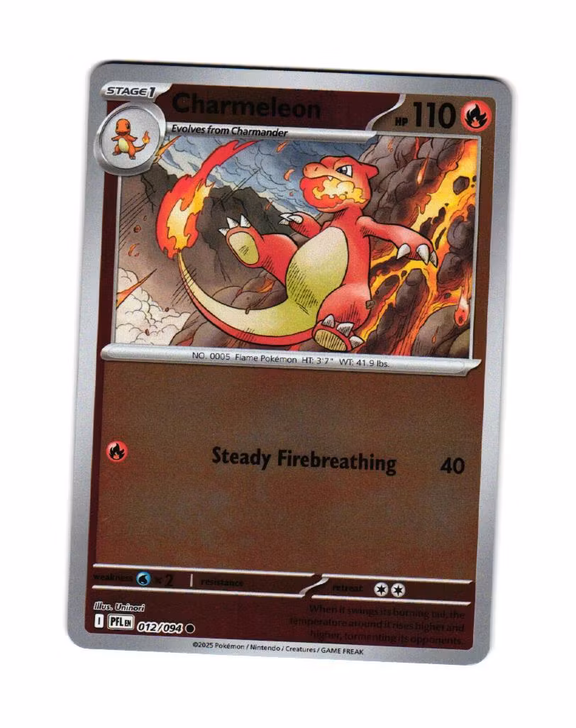Charmeleon Reverse Holo Common 012/094 Phantasmal Flames Pokemon