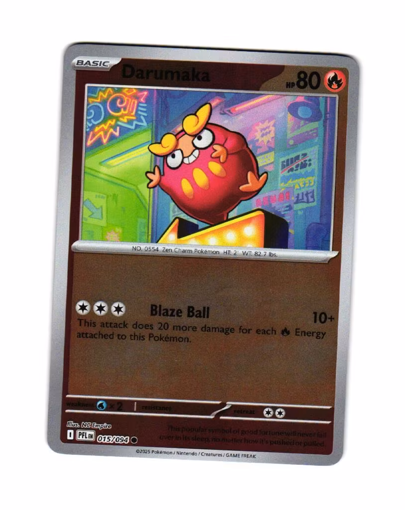 Darumaka Reverse Holo Common 015/094 Phantasmal Flames Pokemon