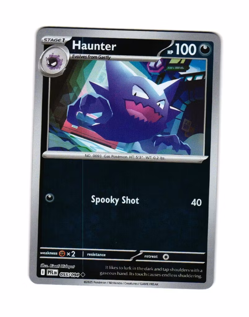 Haunter Reverse Holo Uncommon 055/094 Phantasmal Flames Pokemon