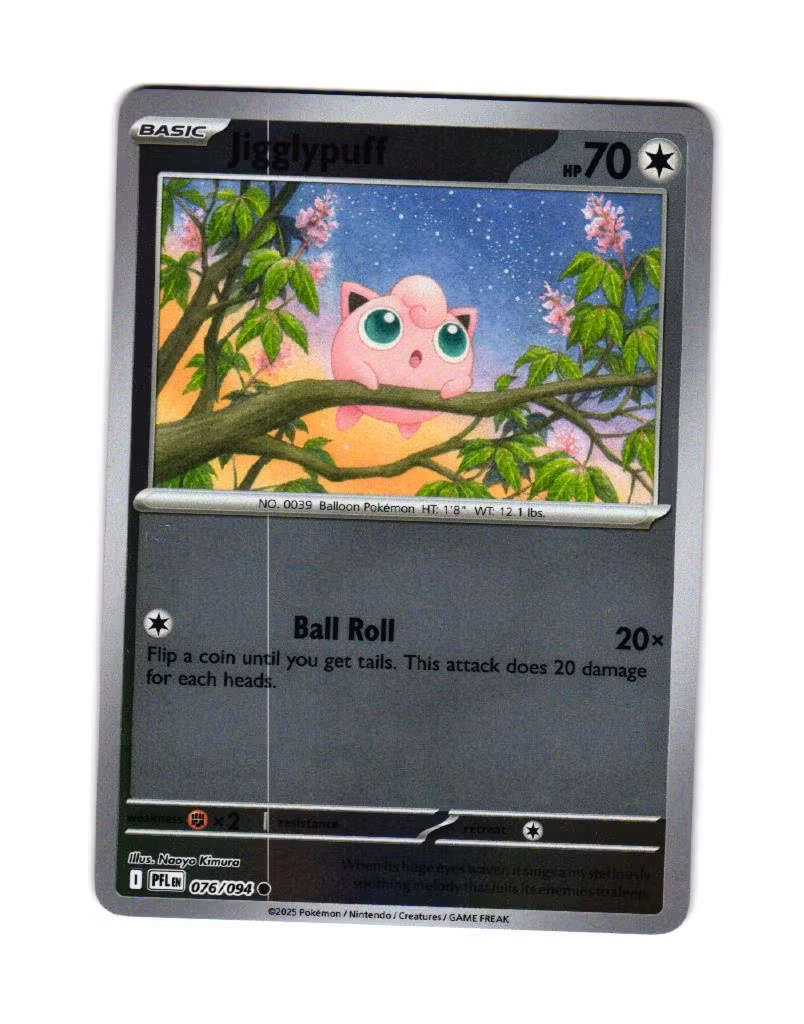 Jigglypuff Reverse Holo Common 076/094 Phantasmal Flames Pokemon