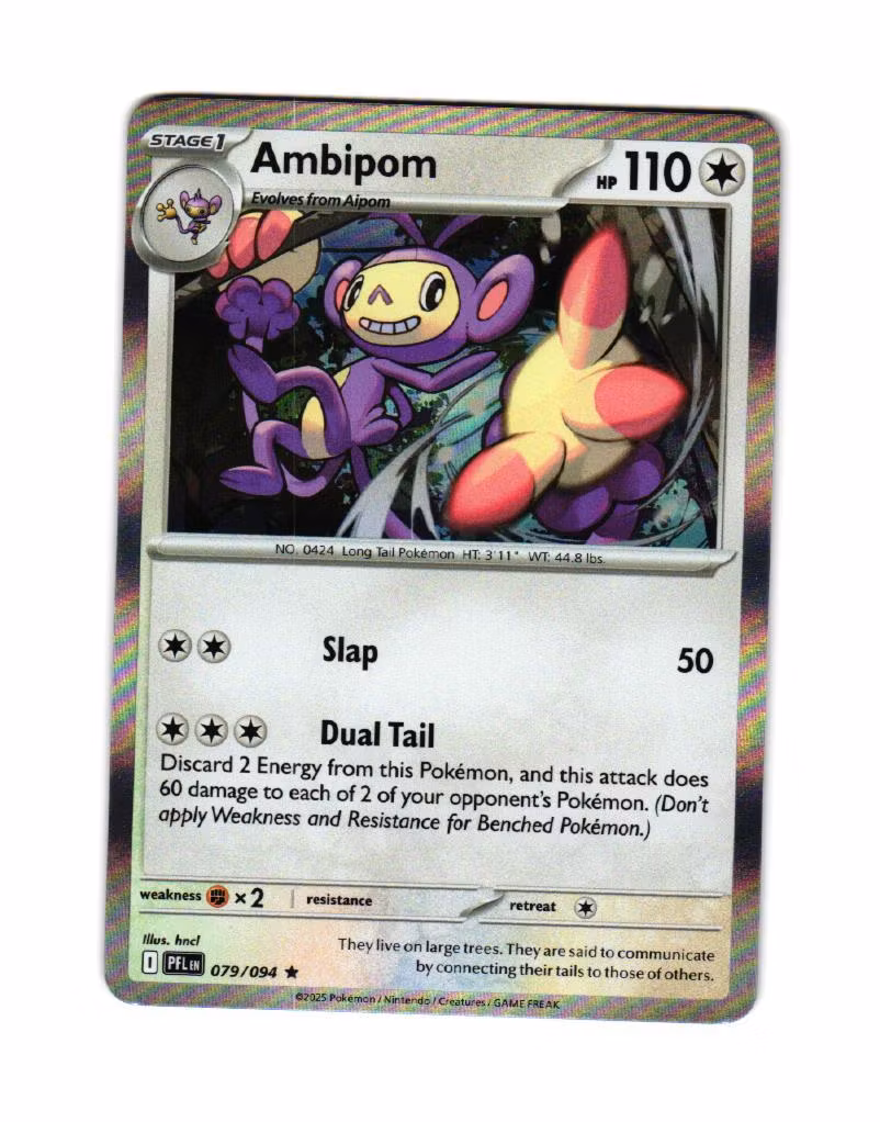 Ambipom Reverse Holo Rare 079/094 Phantasmal Flames Pokemon