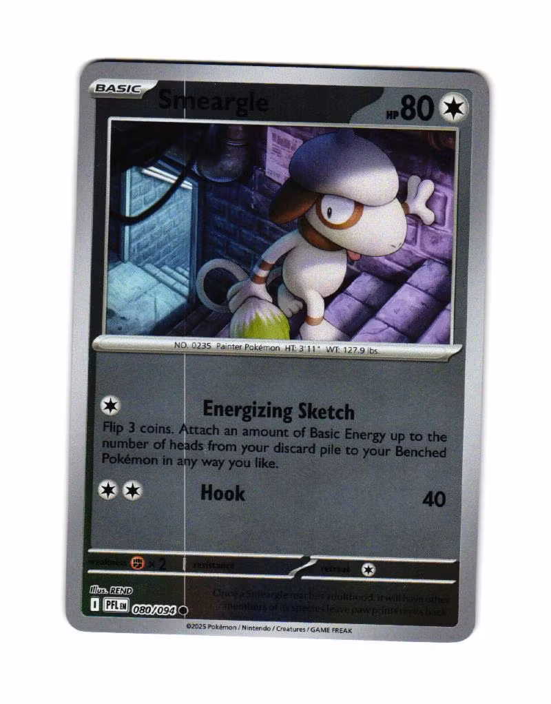 Smeargle Reverse Holo Common 080/094 Phantasmal Flames Pokemon