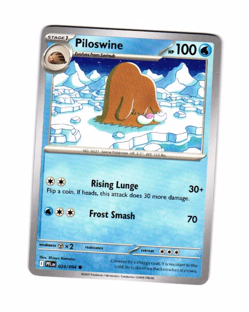 Piloswine Common 024/094 Phantasmal Flames Pokemon