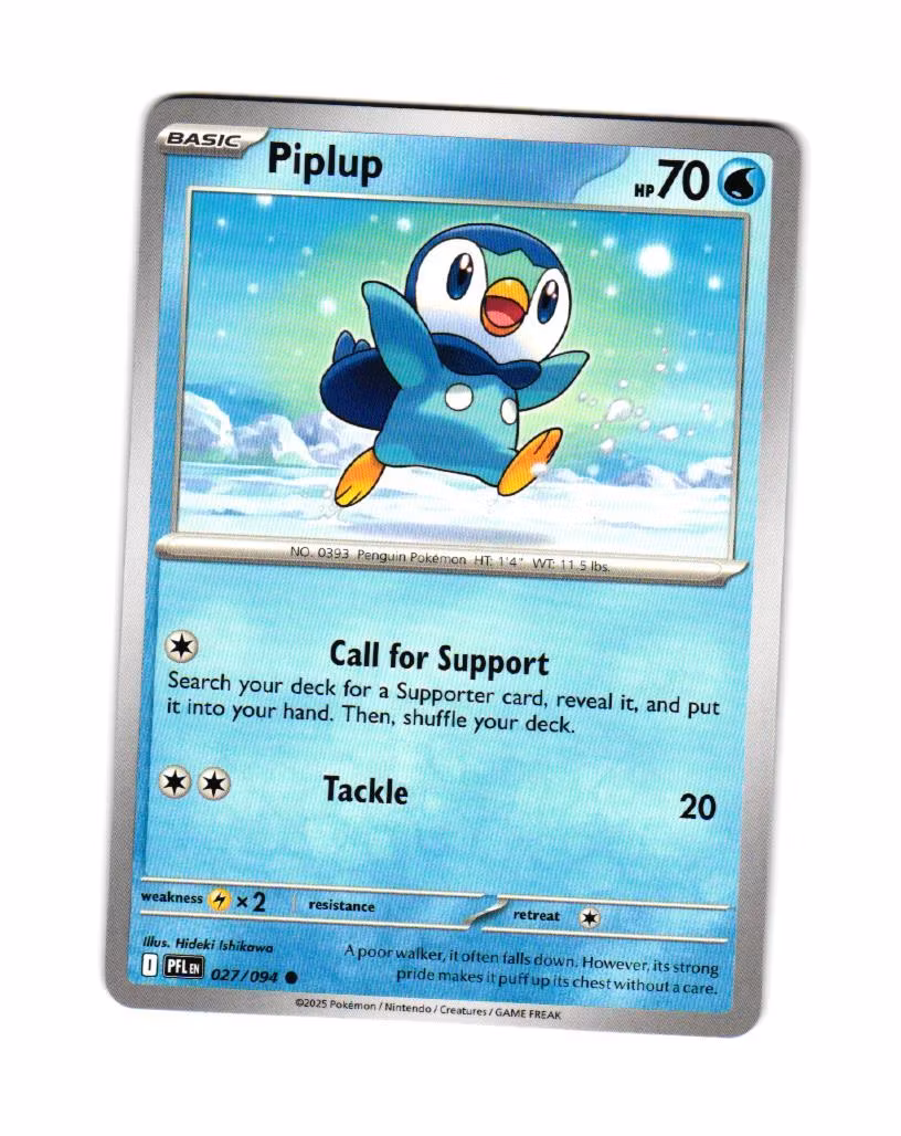 Piplup Common 027/094 Phantasmal Flames Pokemon