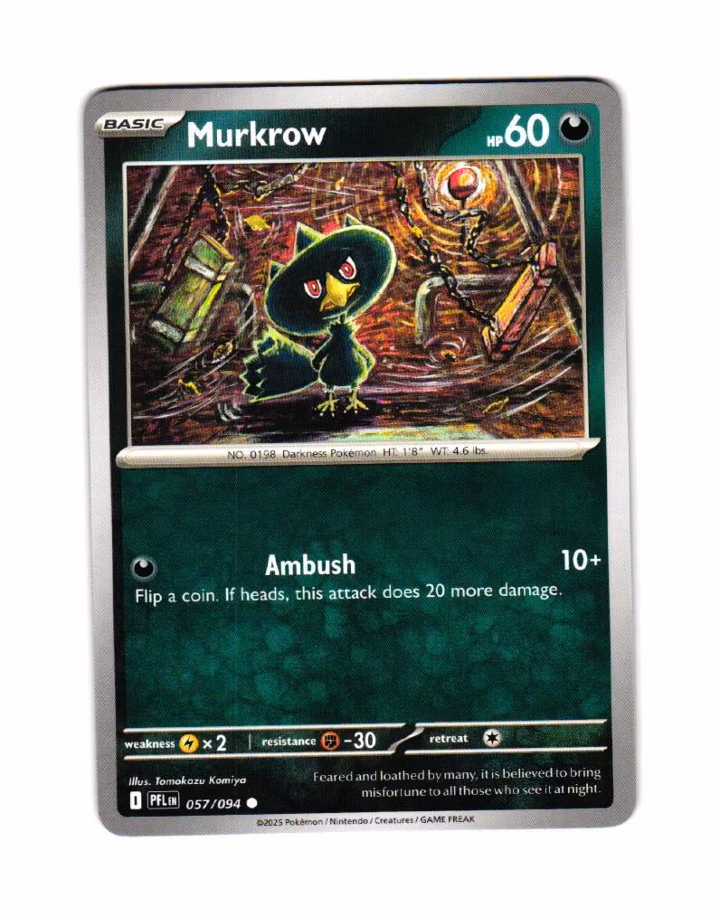 Murkrow Common 057/094 Phantasmal Flames Pokemon