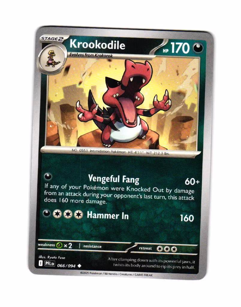 Krookodile Uncommon 066/094 Phantasmal Flames Pokemon