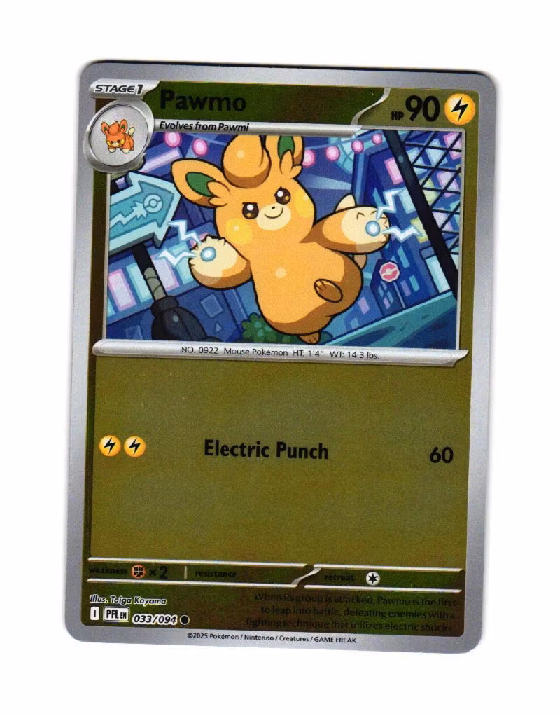 Pawmo Reverse Holo Common 033/094 Phantasmal Flames Pokemon