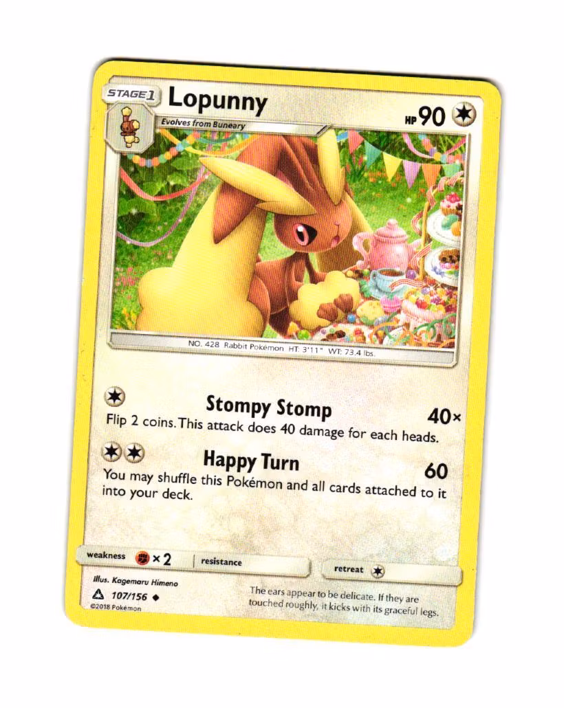 Lopunny Uncommon 107/156 Ultra Prism Pokemon