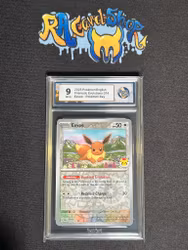 Eevee 074 Pokemon Day Prismatic Evotutions Graded Card 9 Rauk Card