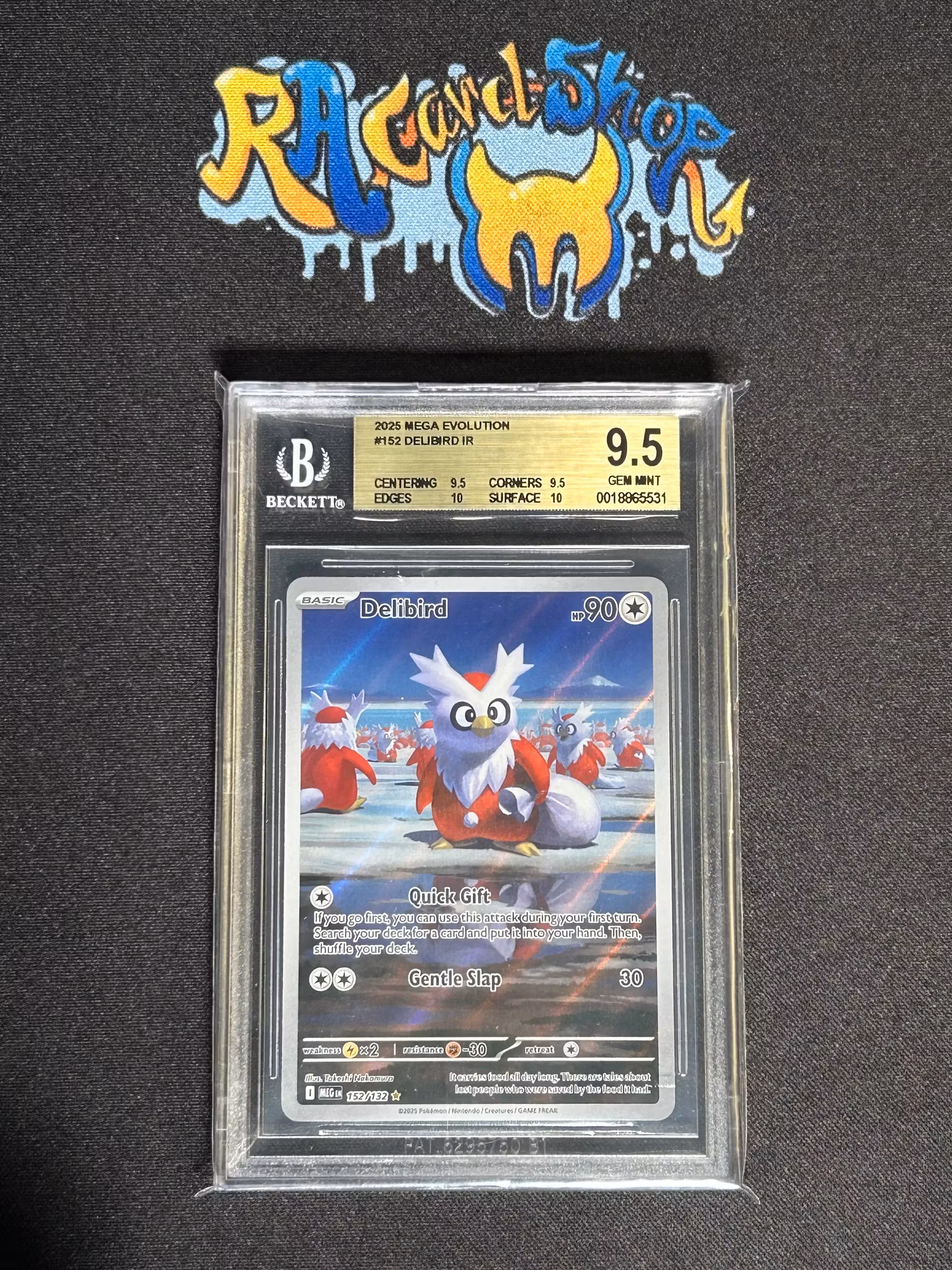 Delibird IR 152 Mega Evolution Graded Card 9.5 Beckett