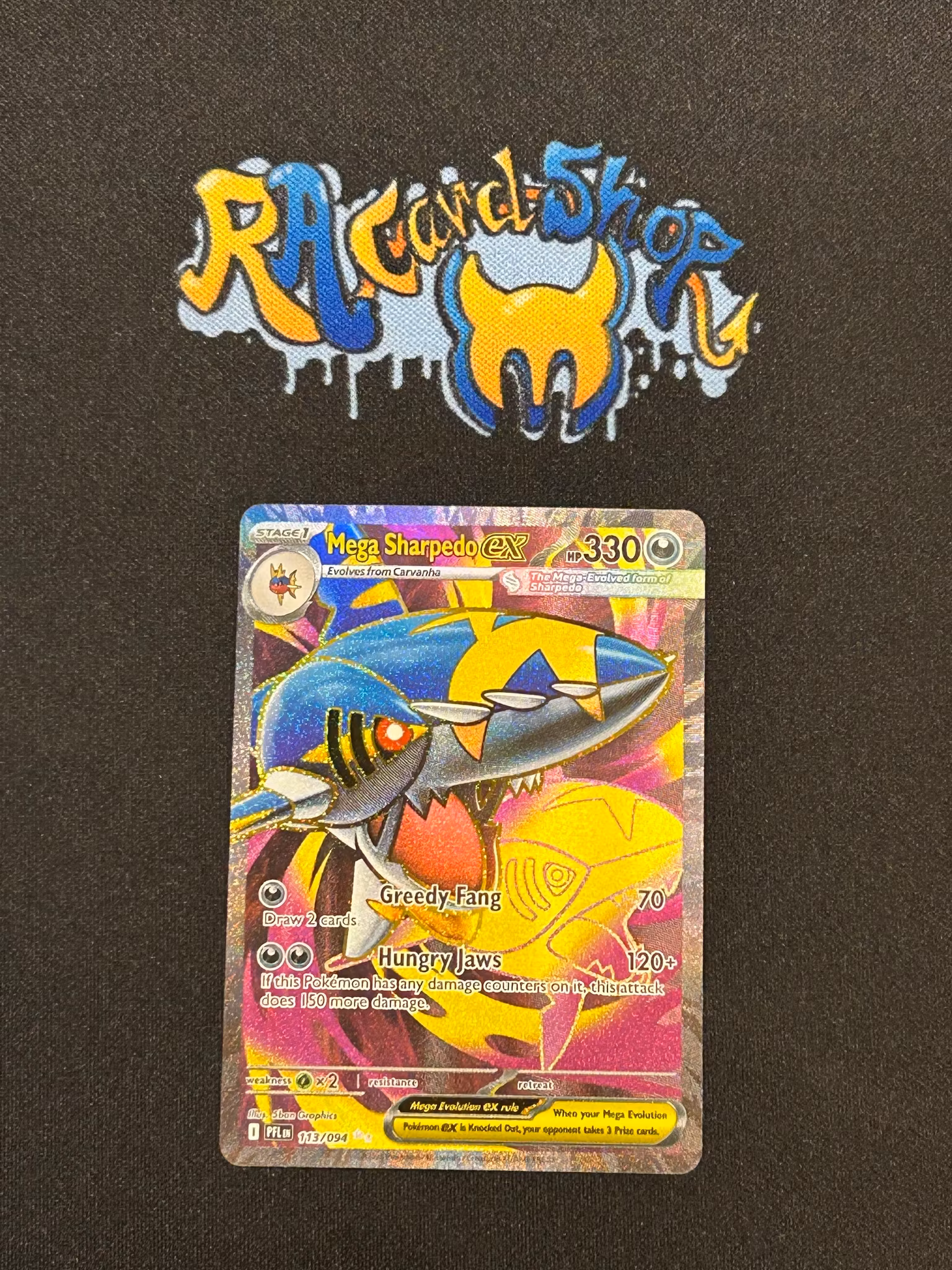 Mega Sharpedo ex Ultra Rare 113/094 Phantasmal Flames Pokemon