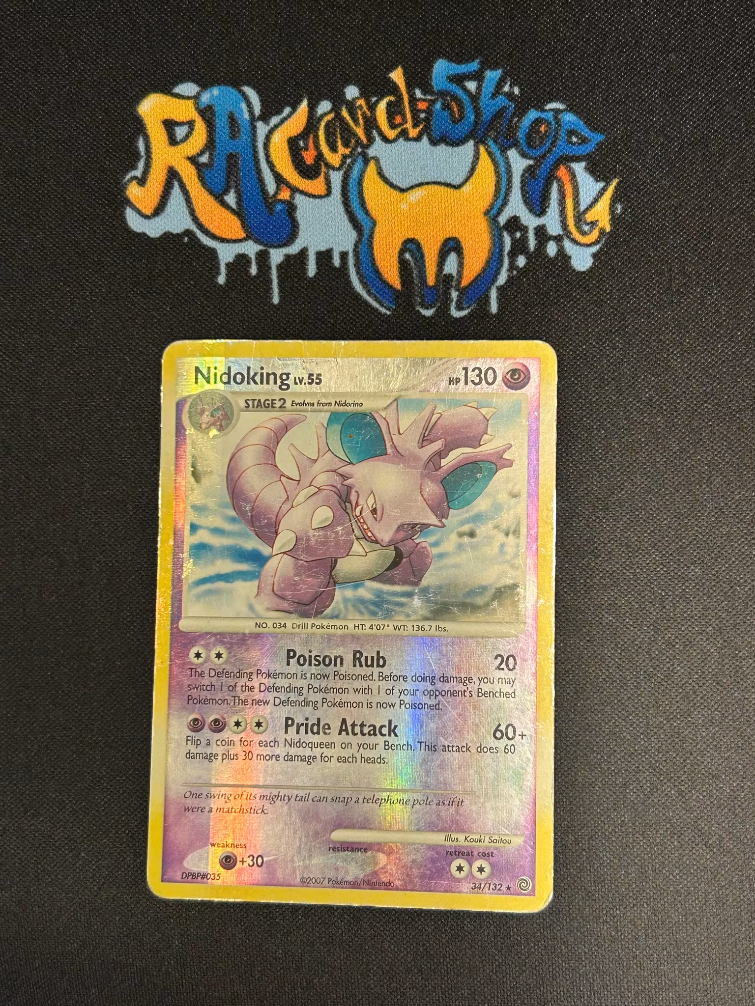 Nidoking LV.55 Reverse Holo Rare 34/132 Secret Wonders Pokemon