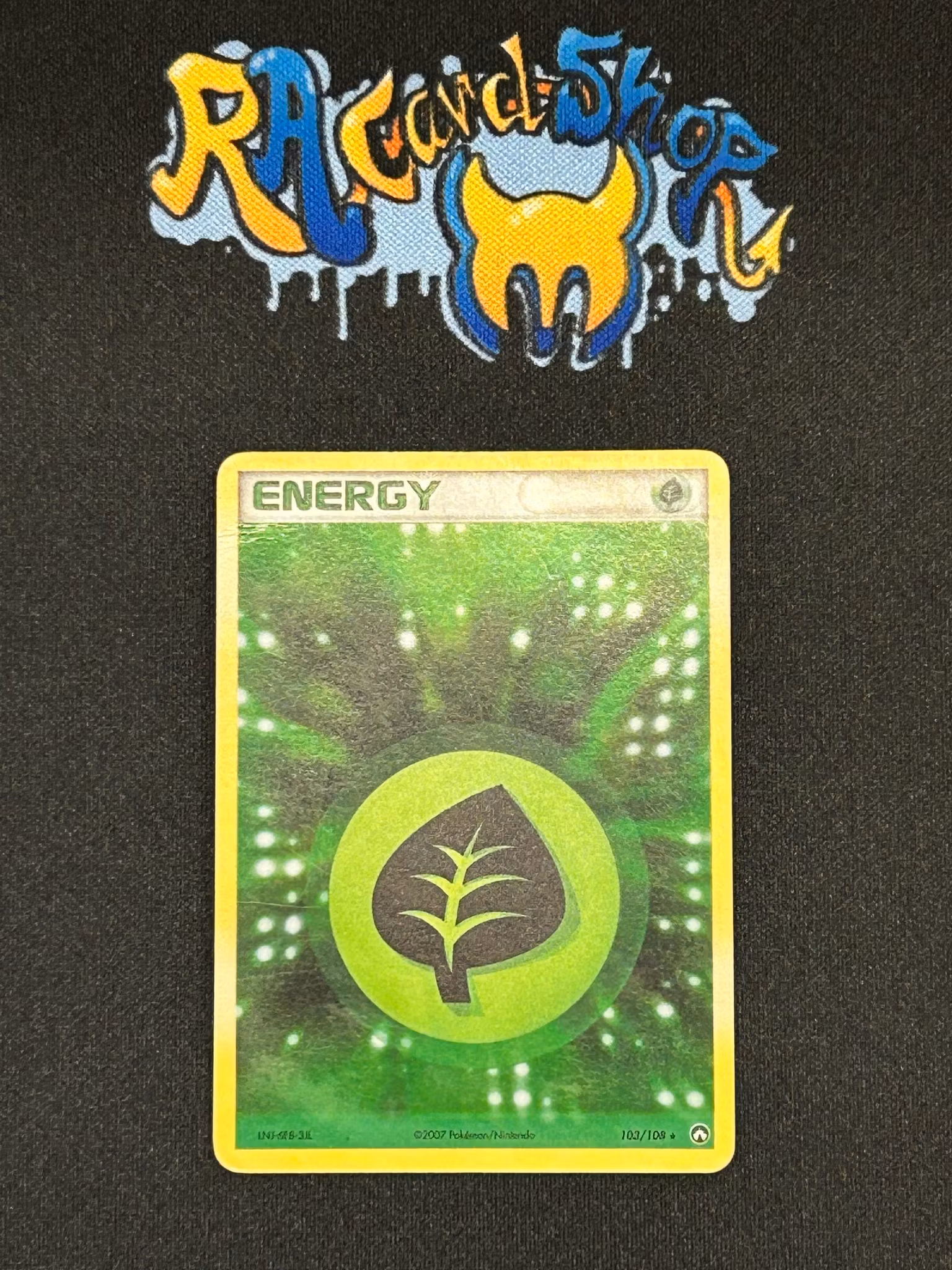 Grass Energy Reverse Holo Rare 103/108 EX Power Keepers Pokemon