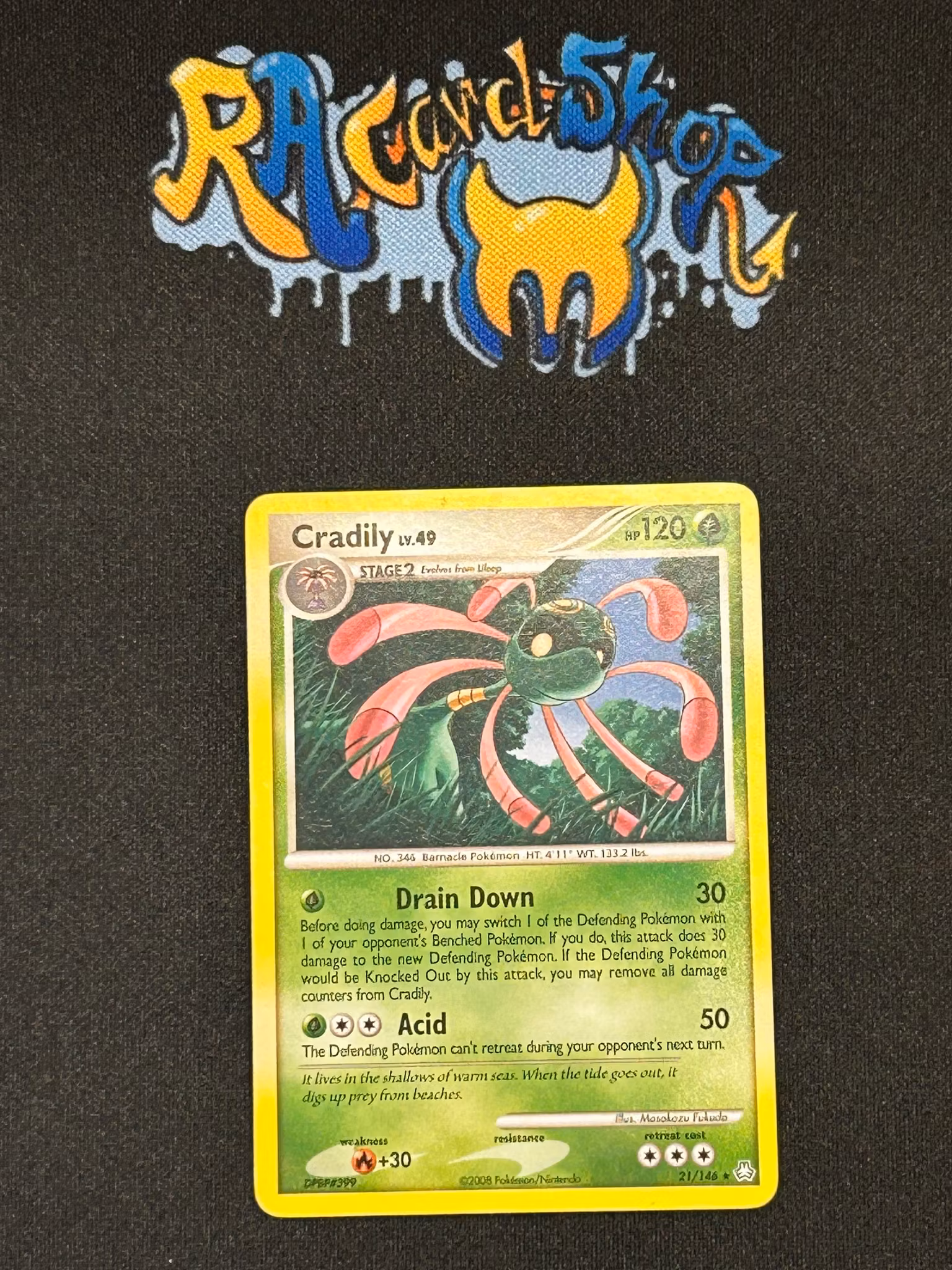 Cradily LV.49 Rare 21/111 Rising Rivals Pokemon