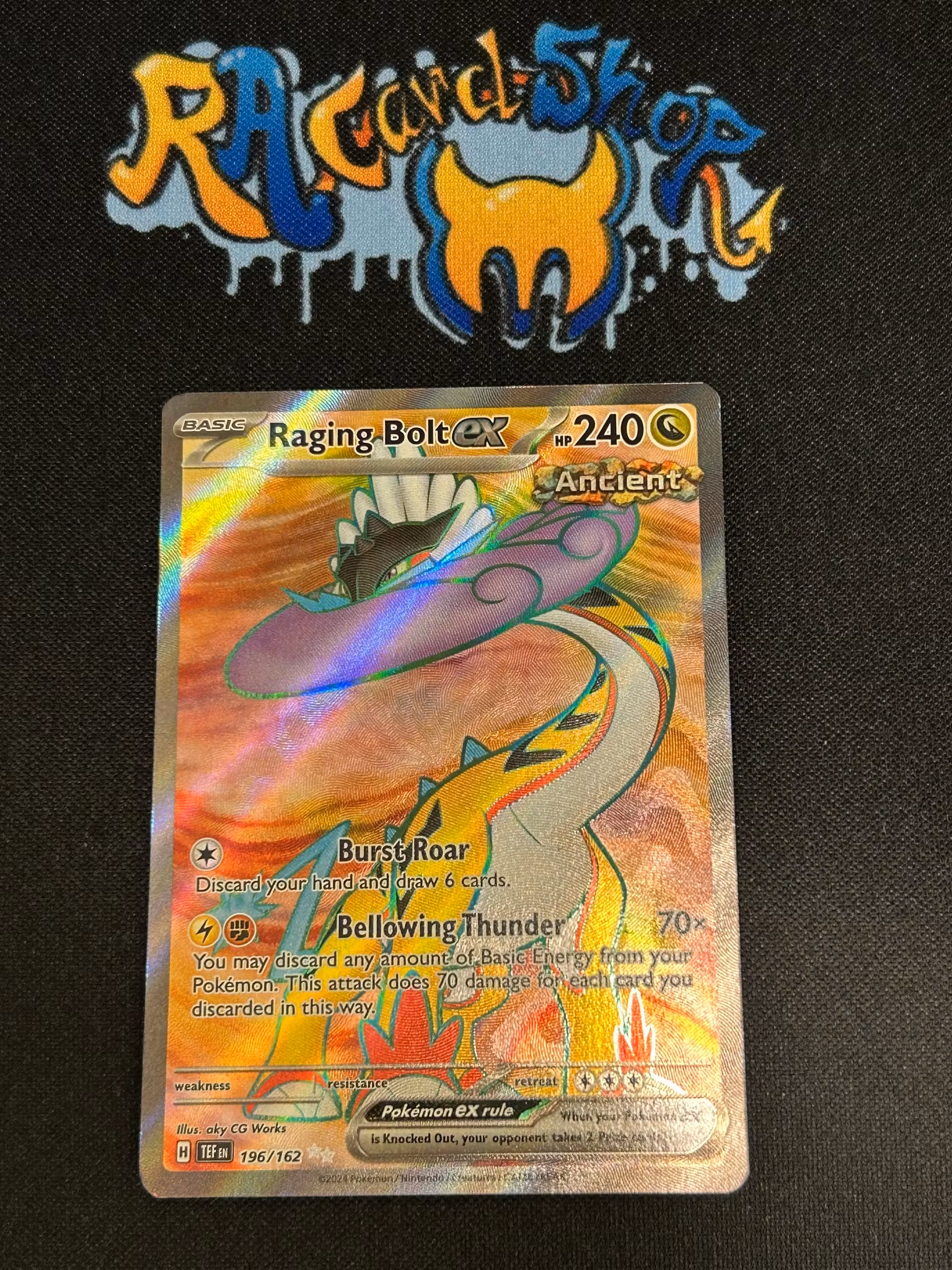 Raging Bolt ex Ultra Rare 196/162 Temporal Forces Pokemon