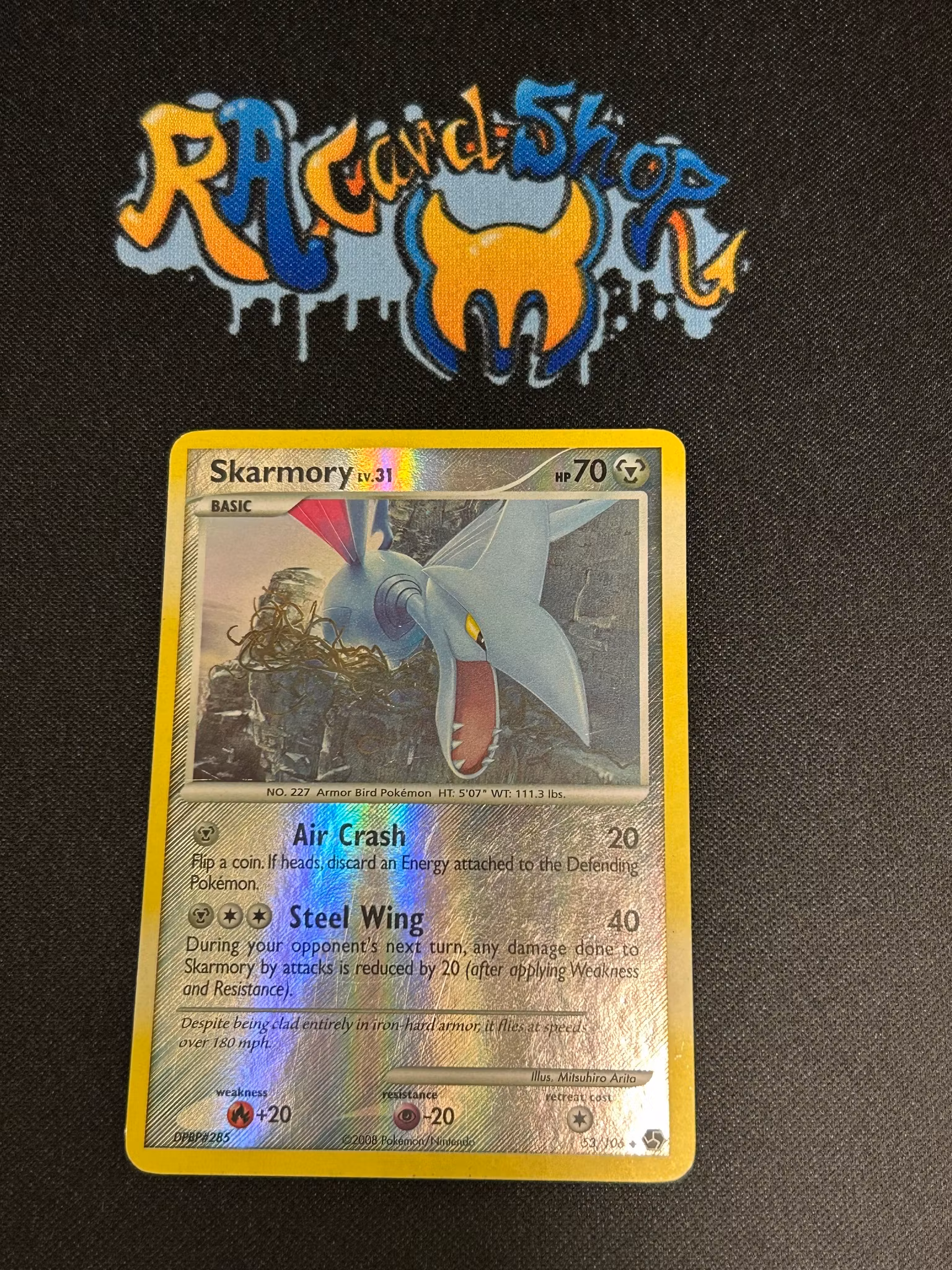 Skarmory LV.31 Reverse Holo Uncommon 53/106 Great Encounters Pokemon