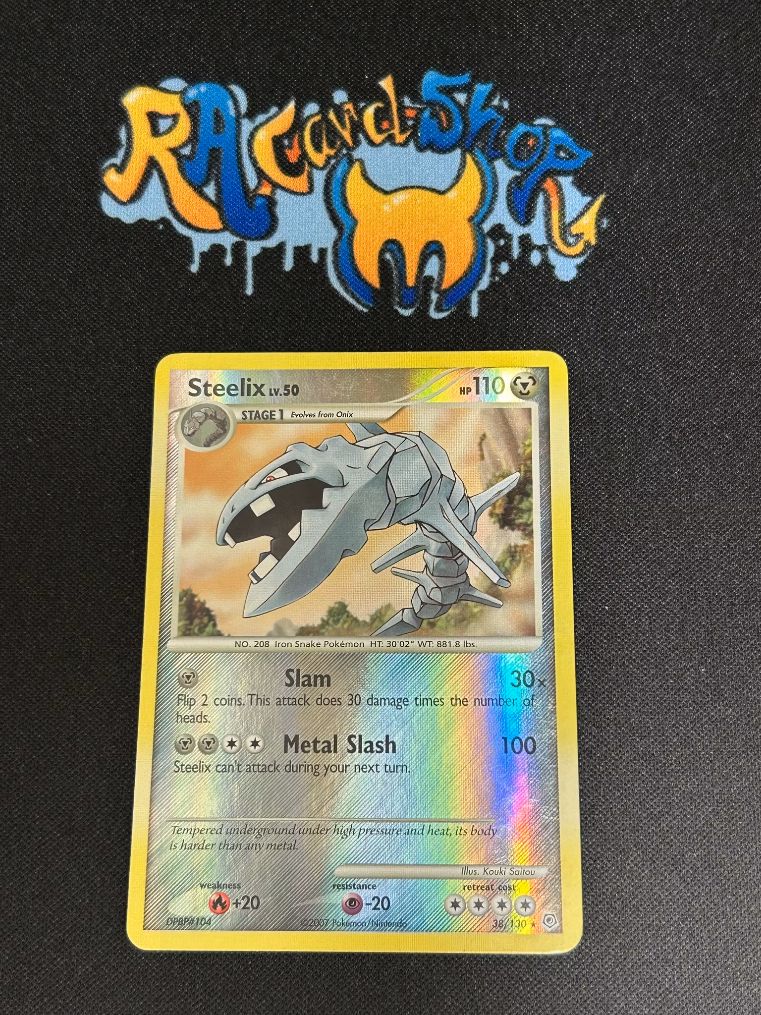 Steelix Reverse Holo Rare 38/130 Diamond & Pearl Pokemon