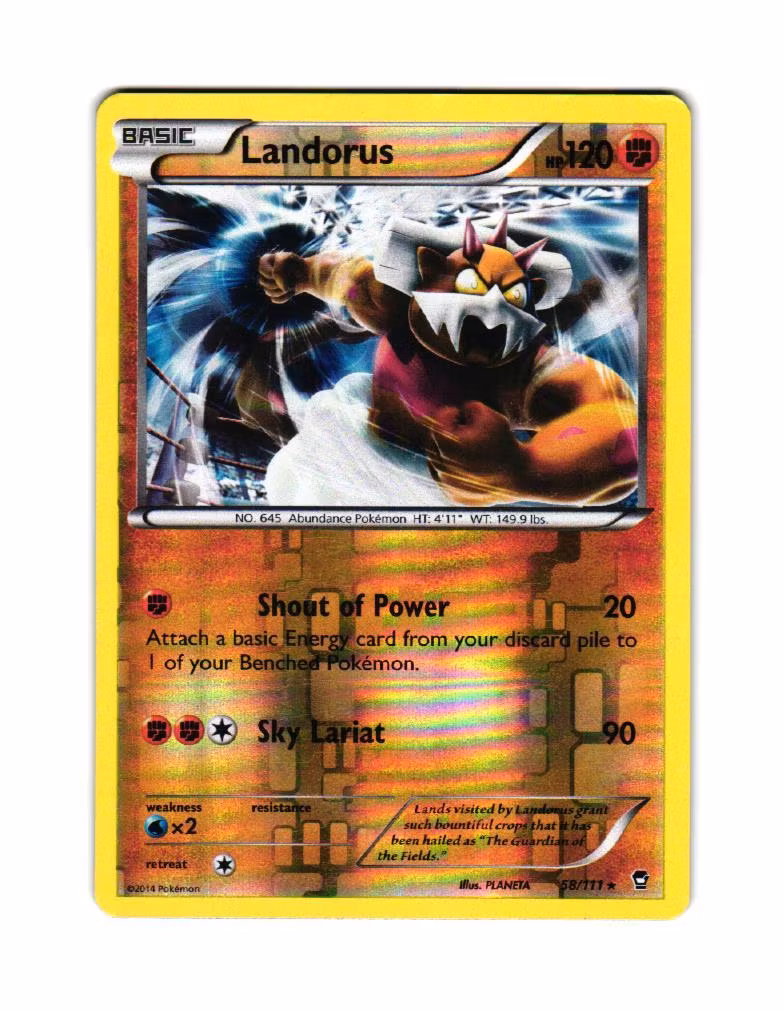 Landorus Reverse Holo Rare 58/111 Furious Fists Pokemon
