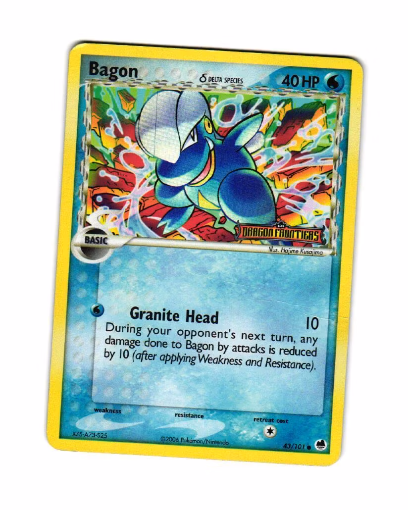Bagon Reverse Holo Common 43/101 EX Dragon Frontiers Pokemon