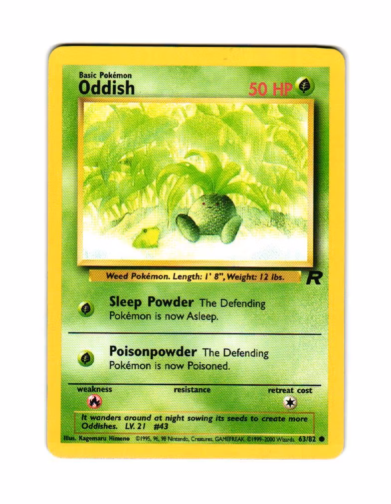 Oddish Common 63/82 Team Rocket Pokemon