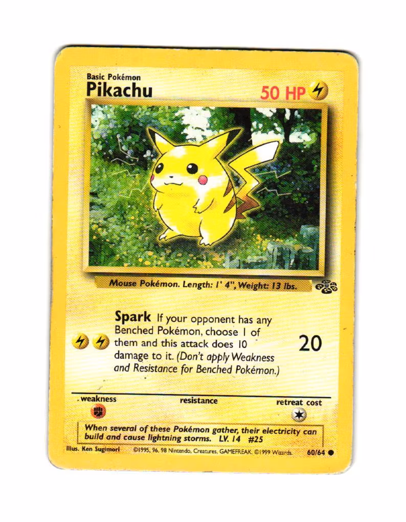 Pikachu Common 60/64 Jungle Pokemon