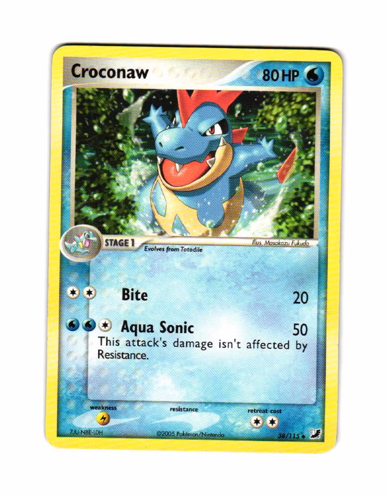 Croconaw Uncommon 38/115 Stamp EX Unseen Forces Pokemon