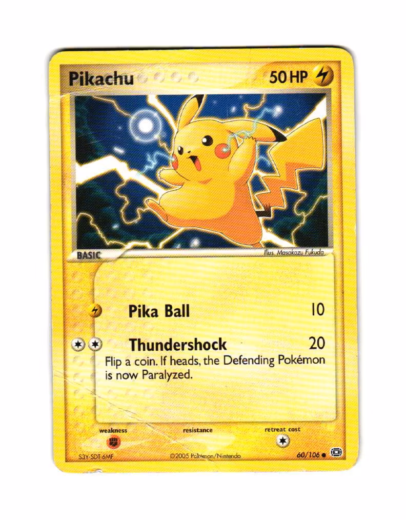 Pikachu Common 60/106 EX Emerald Pokemon