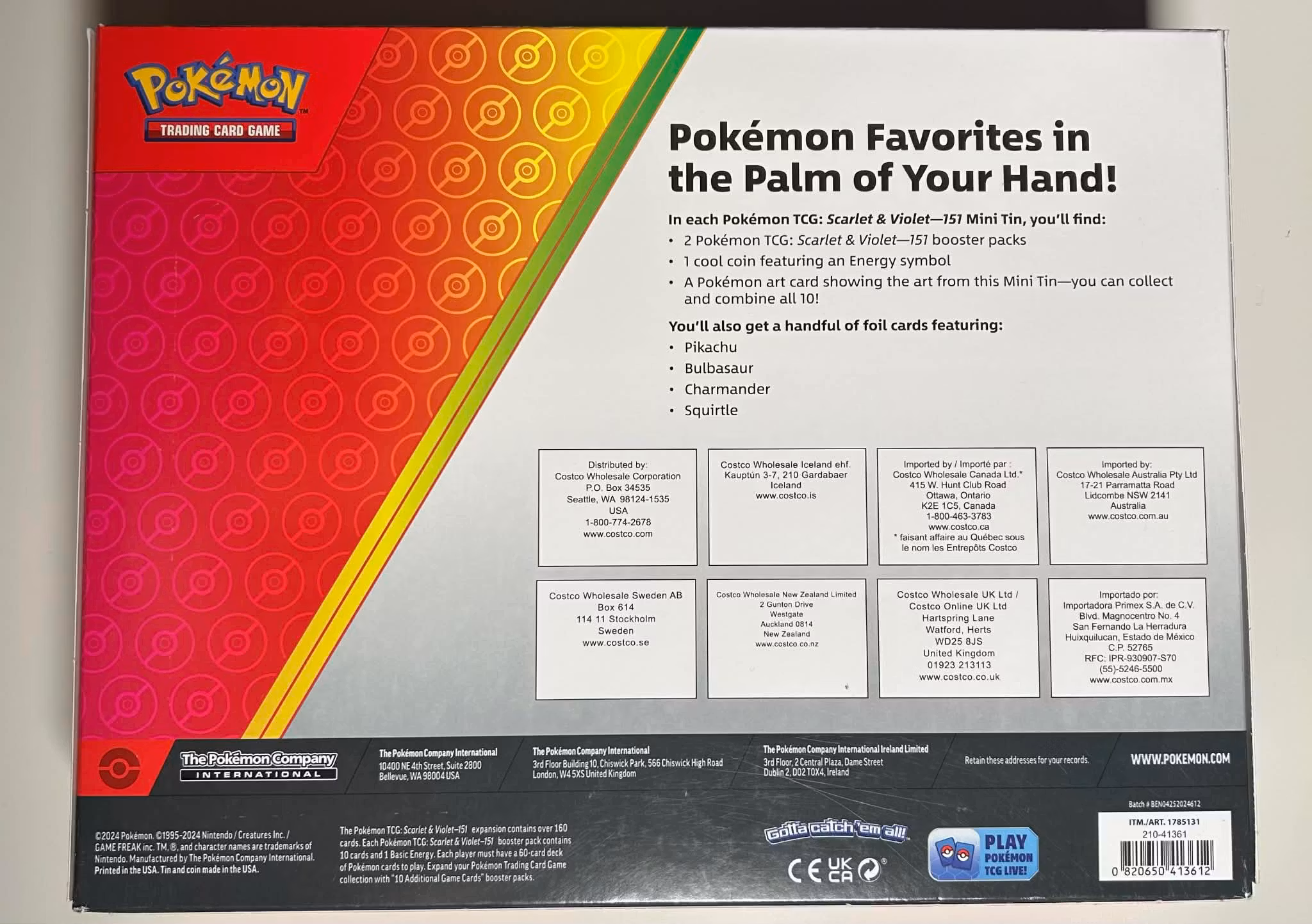 151 Costco 5 Pack Mini Tin Bundle