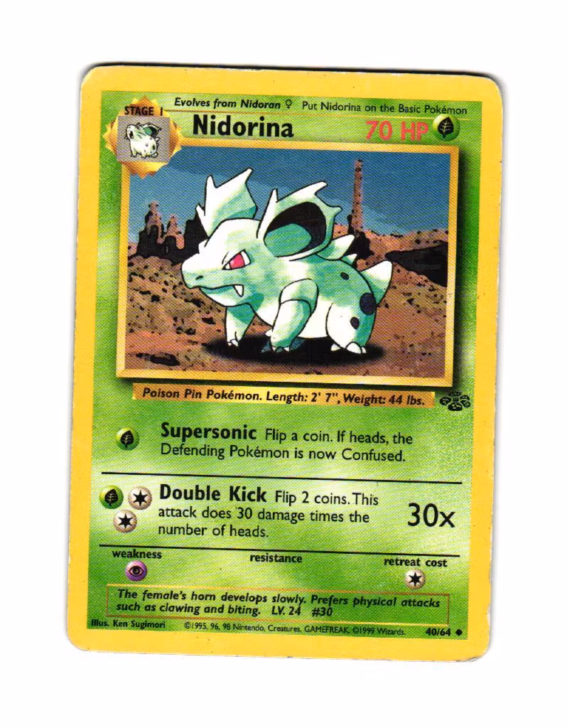 Nidorina Uncommon 40/64 Jungle Pokemon