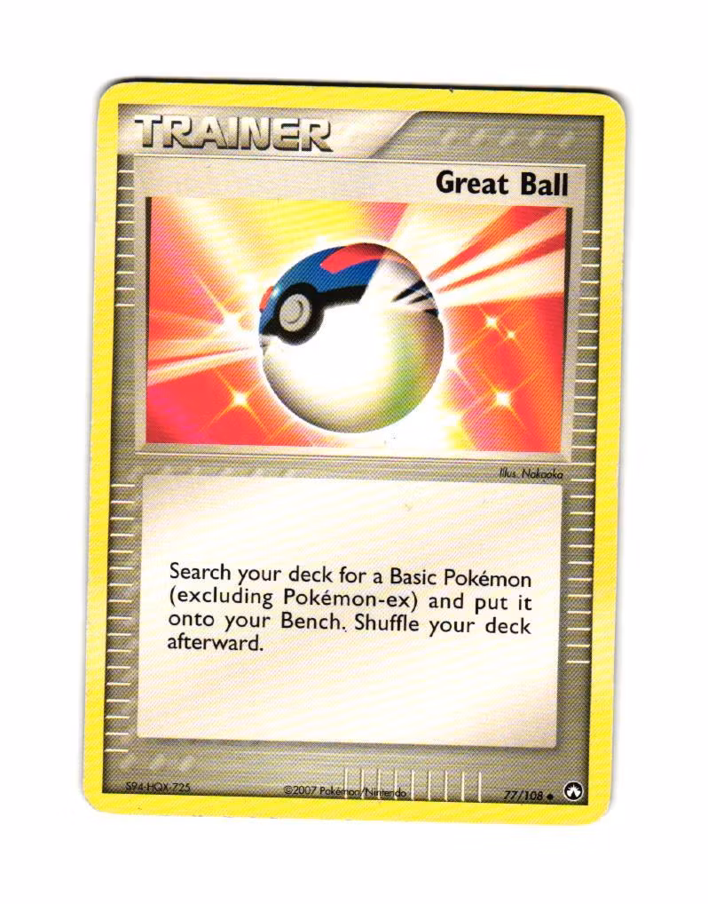 Great Ball Uncommon 77/108 EX Power Keepers Pokemon