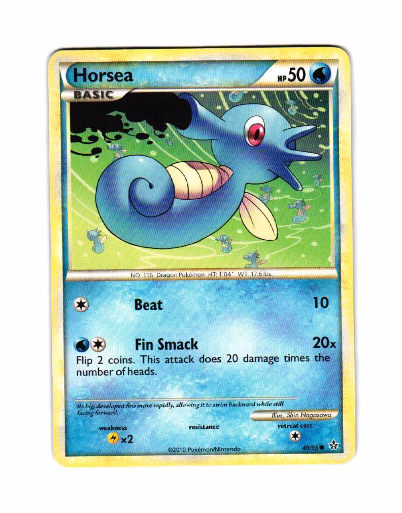Horsea Common 49/95 HS Unleashed Pokemon