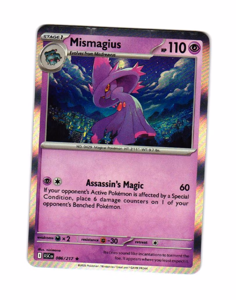 Mismagius Holo Rare 086/217 Ascended Heroes Pokemon