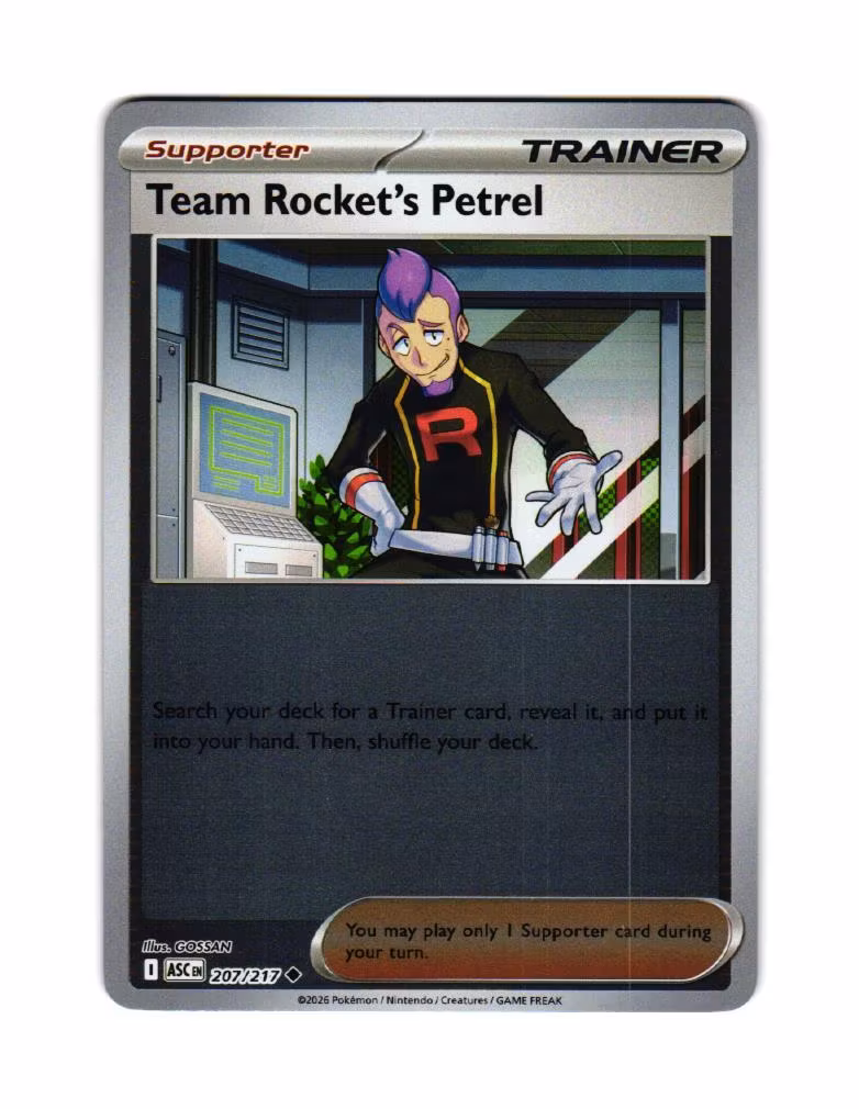 Team Rockets Petrel Reverse Holo Uncommon 207/217 Ascended Heroes Pokemon
