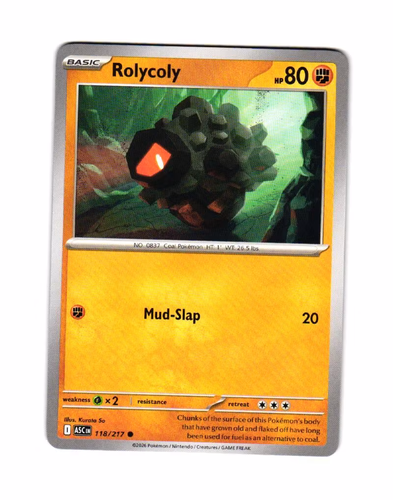 Rolycoly Common 118/217 Ascended Heroes Pokemon
